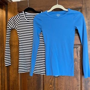JCREW XXS Perfect Fit Long-Sleeve Tee Set